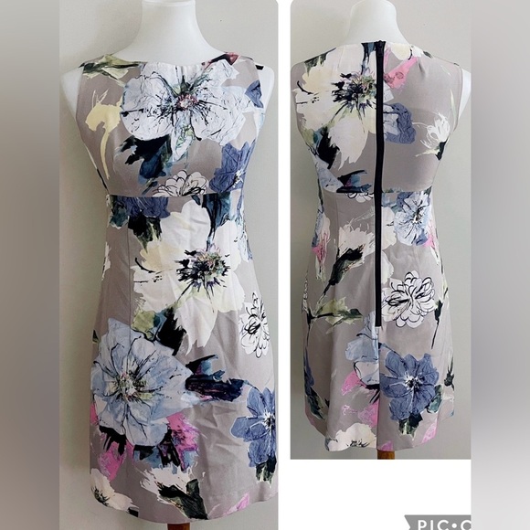 Milly Floral Sheath Dress Wedding Guest Office Party Classy - Picture 1 of 6